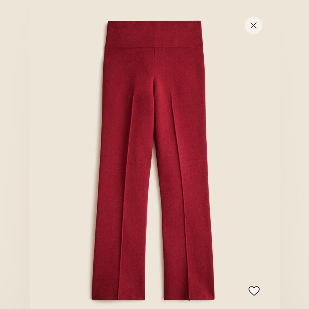 J. Crew Burgundy Cropped Straight-Leg Pants